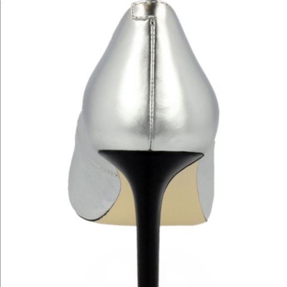 Ukies Angelina Mirrored Silver Nappa Leather Pumps - Picture 8 of 8